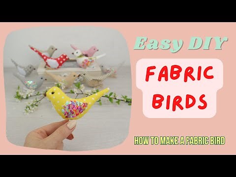 How to make a fabric bird. Bird Ornament Tutorial. Easy DIY