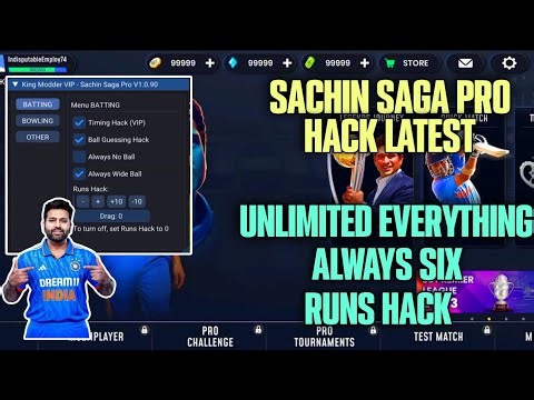 Sachin Saga Pro Cricket Mod Apk V1.0.90 Unlimited Money + Tickets Unlock Everything Timing Hack