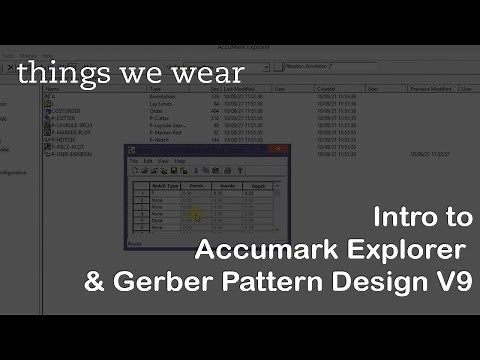 Intro to Accumark Explorer // Gerber Pattern Design V9