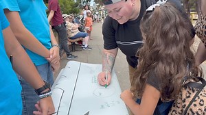 Happy World Elephant Day! In honor of this day of celebration and conservation, Osh’s care team put out a sweet spread of treats and enrichment, including bucket-sized fruit popsicles, hanging “grapes,” and brilliant banners. Zoo guests also got to sign our Osh “going away banner,” sharing well wishes and memories before Osh departs for The Elephant Sanctuary later this fall. Even with Osh’s departure, Oakland Zoo remains committed to elephant conservation. We are proud supporters of Amboseli Tr
