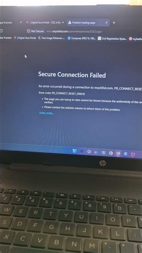 csc uti pan service not working 😕 #csc #shorts #shortvideo