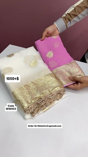 Drapemall | Search code on website for order - WS0453 Price - 1050 + ship Fabric: Pure viscose dyed saree with zari weaving with lace border having... | Instagram