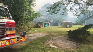 Brush fire in Mims burned close to homes