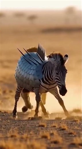 gepanzertes Zebra Unbelievable lion encounter in the wild #horror #animals #lion