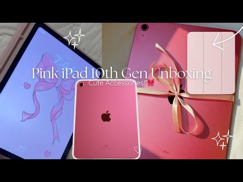 Pink iPad 10th Gen Unboxing! 😍 Full Setup & Accessories”🎀