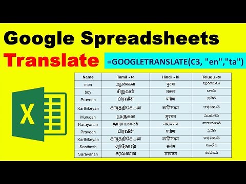 How to convert English Name into Tamil | Hindi in Excel | Google Translate|Advance Excel Tutorial