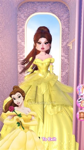 Belle from Beauty and the Beast in DTI #dresstoimpress #roblox #shorts
