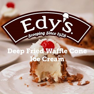 Surprise your Thanksgiving guests with Deep Fried Waffle Cone Ice Cream for dessert. This will be a dish they'll be talking about for years! Find even more ice cream recipes on our website: https://bit.ly/3Nr1gZn | Edy's | Facebook