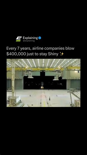 Explaining on Instagram: "Repainting an aircraft isn’t just a fresh look — it’s a massive, expensive operation that airlines take very seriously. ✈️🎨 A full repaint can cost hundreds of thousands of dollars, requiring the entire plane to be stripped, sanded, primed, and coated in multiple layers of specialized aviation paint. It takes days of labor, huge climate-controlled hangars, and crews working around the clock to get it perfect. ⚙️💰 Airlines invest in it because fresh paint reduces drag,