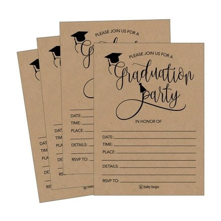 Kraft Elegance Graduation Invitations 2024 - Celebrate your high school achievement with stylish announcements and invites for the perfect graduation party experience. - Walmart.ca