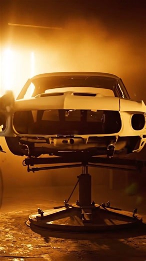 Bare Metal Shell of a 1969 Ford Mustang Fastback| Resotred Garage #classiccars #restoration