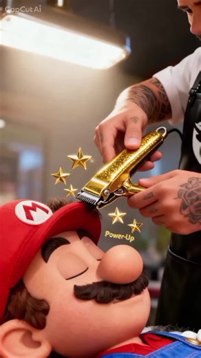 mario gets a low taper fade #memes #shorts #mario