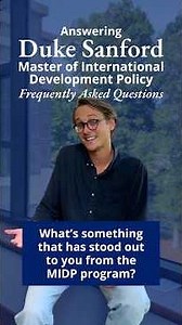 What stands out about the Master of International Development Policy Program?