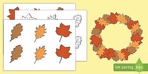 Autumn Wreath Display Cut-Out
