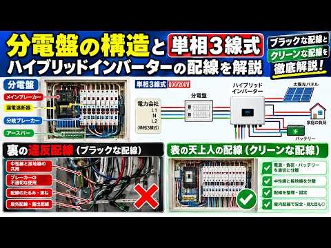 【太陽光発電 分電盤の構造、配線】