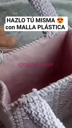 Make your own PLASTIC MESH WALLET or BAG 😍 #tejidoslauser