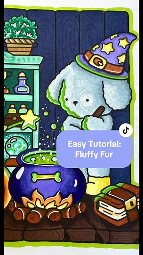 Tutorial - create fluffy fur for your cute characters with these easy steps. Tag me in your work so I can see your results ❤️ #coloringtips #easycoloring #coloringforbeginners #simplecoloring #tutorialcolor #coloringtutorialeasy #coloringtechnique #fyp #viral #ohuhumarkers #furtutorial #learntocolor #coloringtutorial Book is Cozy Friends @cocowyocoloring