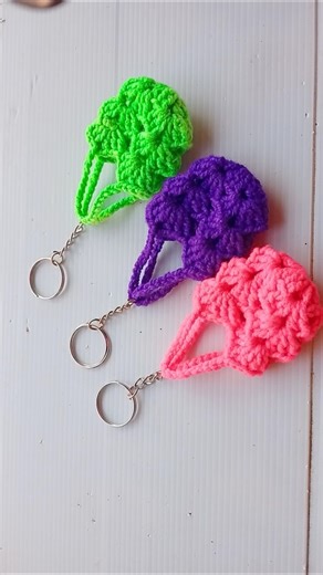 Beautiful 😍 Easy Crochet Mini bag Keychain Patterns/mini push beg keychain#shorts #keychaincrochet