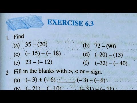 Class 6th maths l Exercise 6.3 l Chapter 6 l integers l NCERT l Solution l cbse board l Carb Academy