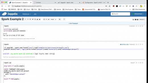 Spark on Zeppelin 视频教程（未完待续）
