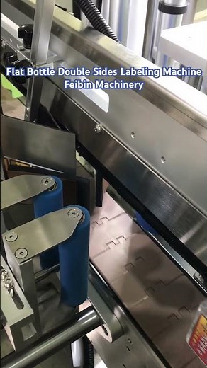Automatic flat bottle double Sides Labeling machine #labelingmachine #flatbottle #doublesidelabeling