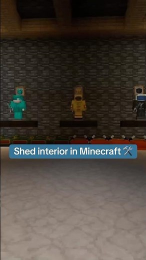 Minecraft Shed Interior Perfect for Survival! 🧰🏡