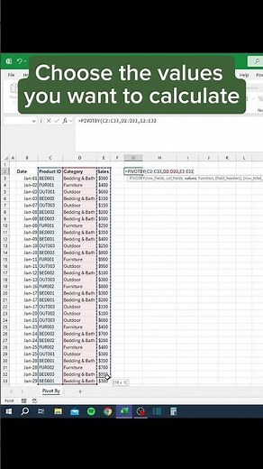 Pivot By in Excel! #tutorial