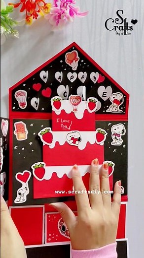 birthday card snoopy | anniversary handmade card ideas | S Crafts #shorts #greetingcard