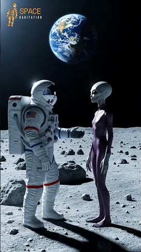Peace Pact on the Moon 🤝🚀👽 #MoonAlliance #SpacePeace #FirstContact