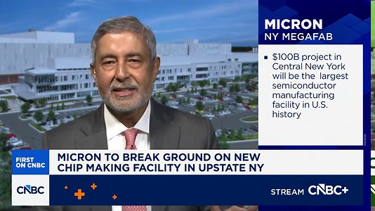 Micron breaks ground on $100 billion chip making facility in upstate NY