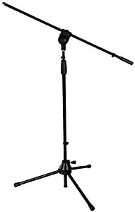 LyxPro Microphone Stand Boom Arm Tilting Rotating Floor Podium Stage or Studio Strong Durable And Foldable Height 38.5"- 66" Extends Arm to 29 3/8" Comes With 3/8" and 5/8" mount Adapter