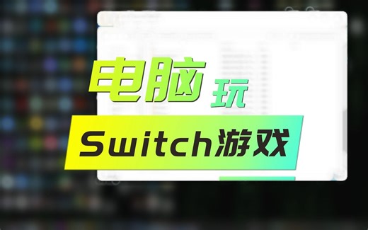 如何用电脑玩Switch游戏！！