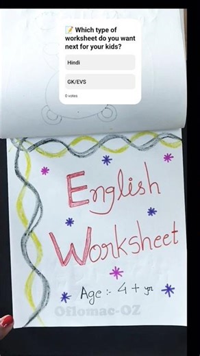 Nursery / LKG Worksheet: Fun English Practice #worksheet