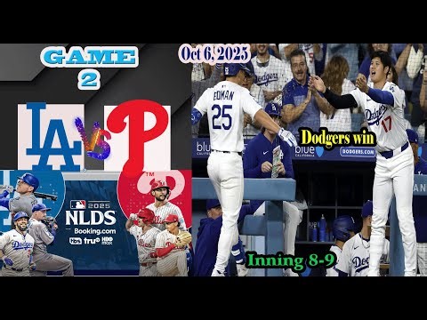 Los Angeles Dodgers vs Philadelphia Phillies NLDS inning 8-9 Game 2 Highlights -MLB 6/10/2025