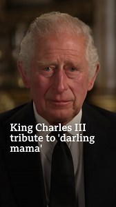 1.3M views · 64K reactions | King Charles III pays tribute to "darling mama" Queen Elizabeth II, saying “may flights of angels sing thee to thy rest” in first address as monarch. https://bbc.in/3L9GfSP | BBC News | Facebook