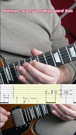 #Tutorial Kansas - Carry On Wayward Son #guitar #guitarlesson #guitartutorial #guitarcover