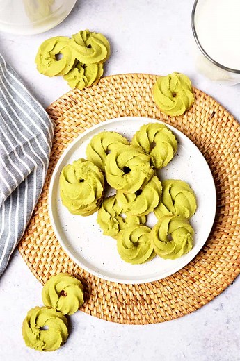 Matcha Butter Cookies - Jaja Bakes - jajabakes.com