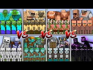 MOBS vs MOBS TOURNAMENT in Minecraft Mob Battle