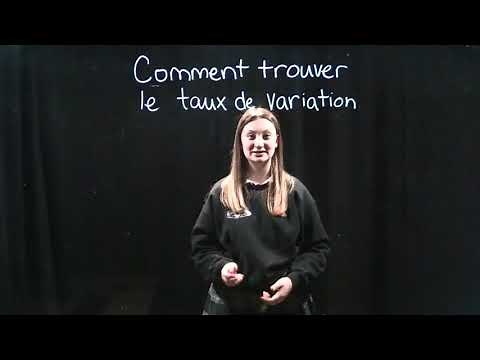 Le taux de variation (mathématiques de secondaire 3)