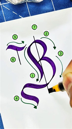 How to write a Gothic Letter B in 7 Steps #shorts #like #usa