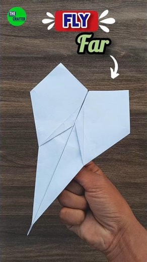 How to make the fly far 😦 paper Jet , New homemade origami longest flying paper plane , #shorts