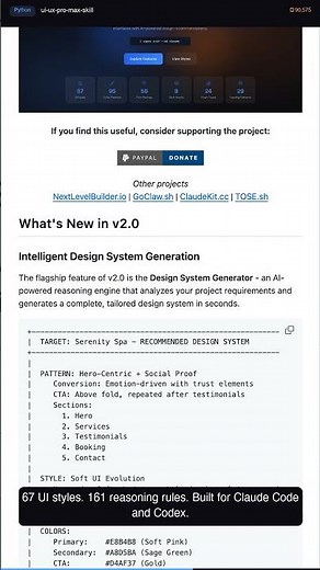 ui-ux-pro-max-skill: AI design intelligence for building pro UI/UX