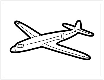 Airplane Coloring page