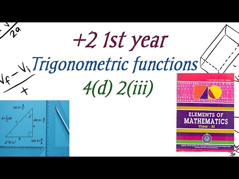 +2 1st year।। Chapter 4(d) 2(iii)।। Trigonometric functions।। Mathematics CHSE