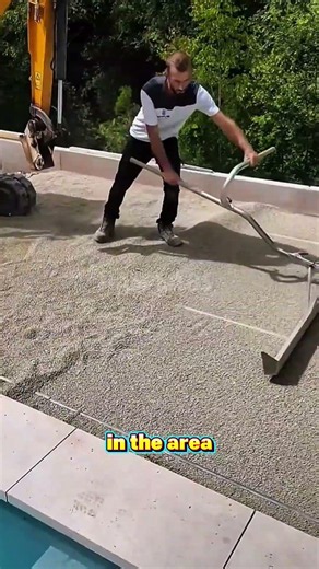 Precision Sand Leveling for Swimming Pool Decking Installation#shorts #construction #satisfying #fyp