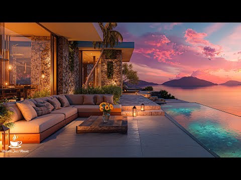 Gentle Jazz At A Seaside Cabin — Ocean Waves And Jazz At Sunset For A Relaxed Mind