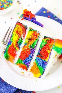 Rainbow Swirl Cake | Easy & Gorgeous Rainbow Birthday Cake!