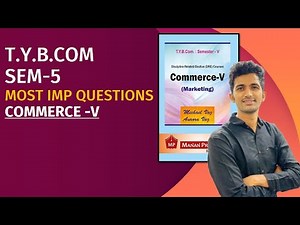 TYBCOM Commerce / Marketing Important Questions semester- 5 | Mumbai University