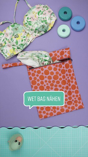 Wet Bags nähen in nur 15 Minuten! Super easy ✂️😊🥳 Die ganze Anleitung findet ihr auf YouTube! .#duyeule #wetbag #nähen #diy #nähanleitung #sommer #youtube #nähenistwiezaubernkönnen
