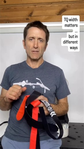 Sam Slishman on Instagram: "Wider tourniquets hurt less and cause less tissue injury. Limb occlusion pressure is less too. However, narrow seems to be able to generate higher pressure. Use that info how you like. Thanks @fundamentally_doug"